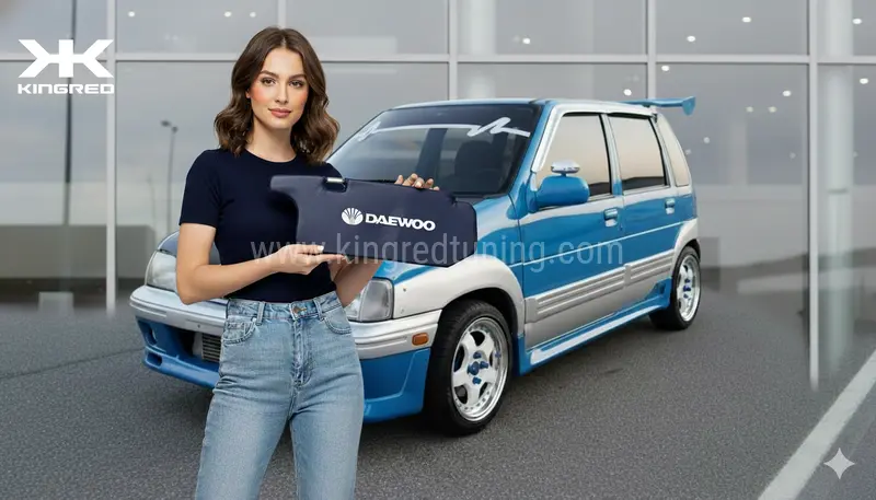 Daewoo tico con tapasoles azules